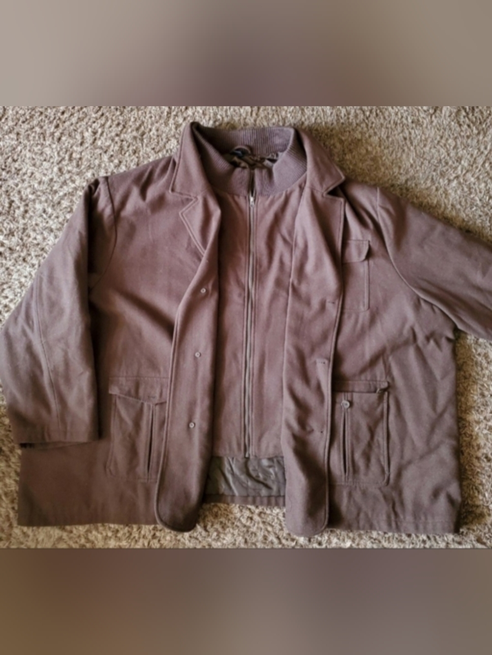 Heavy KingSize Men's Big & Tall Multi-pocket Inset Brown 8xl